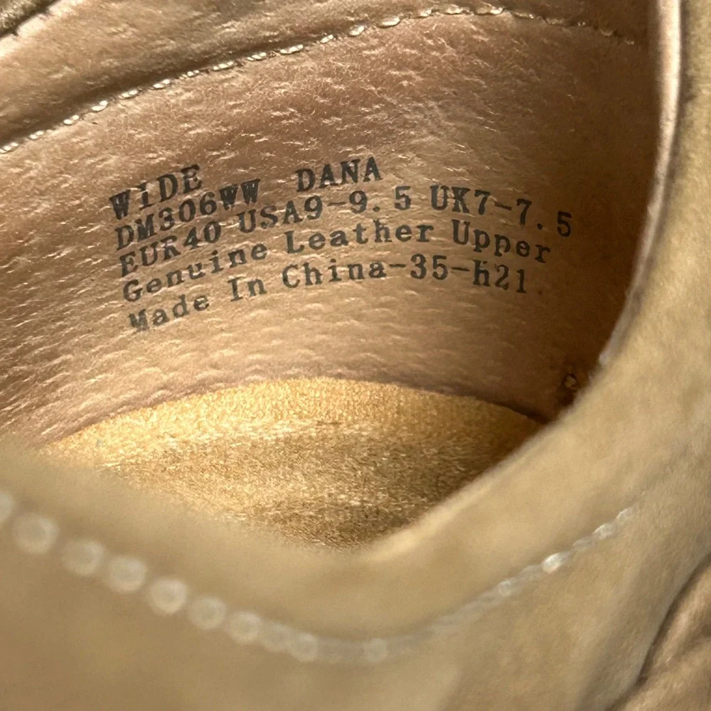 Aetrex Dana Brown Leather‎ Comfort Walking Shoes Women's 9/9.5 Wide Width